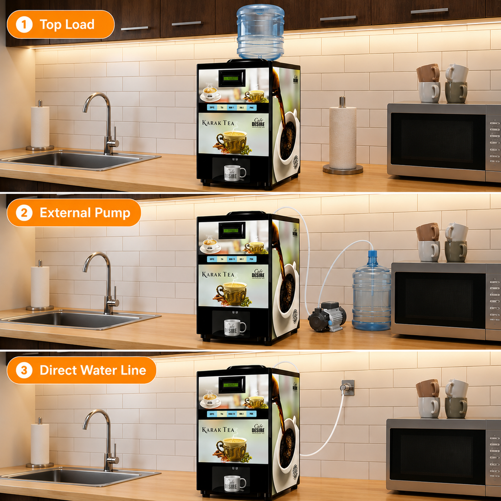 Quadra Multi Water Inlet Vending Machine - 4 Option