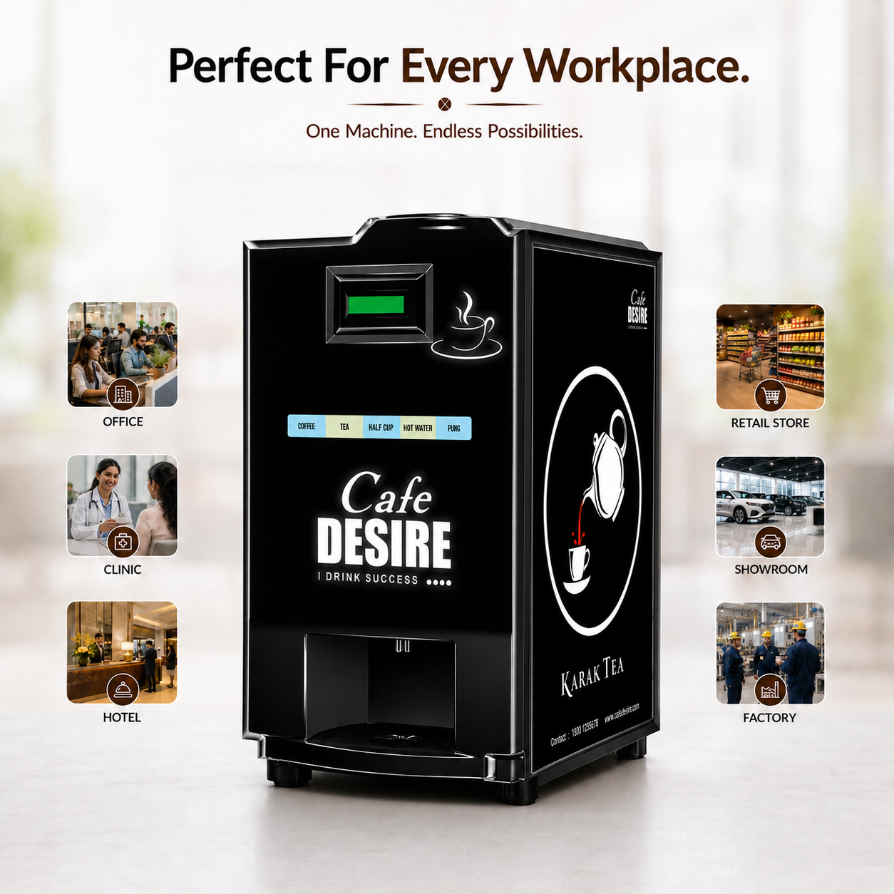 LED Double Option Vending Machine - 2 option