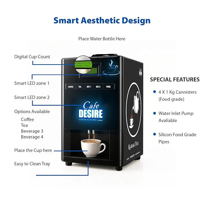 LED 4 Beverage Vending Machine (Multi-Water-Inlet)