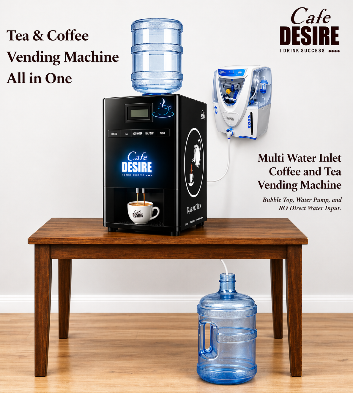 LED 4 Beverage Vending Machine (Multi-Water-Inlet)